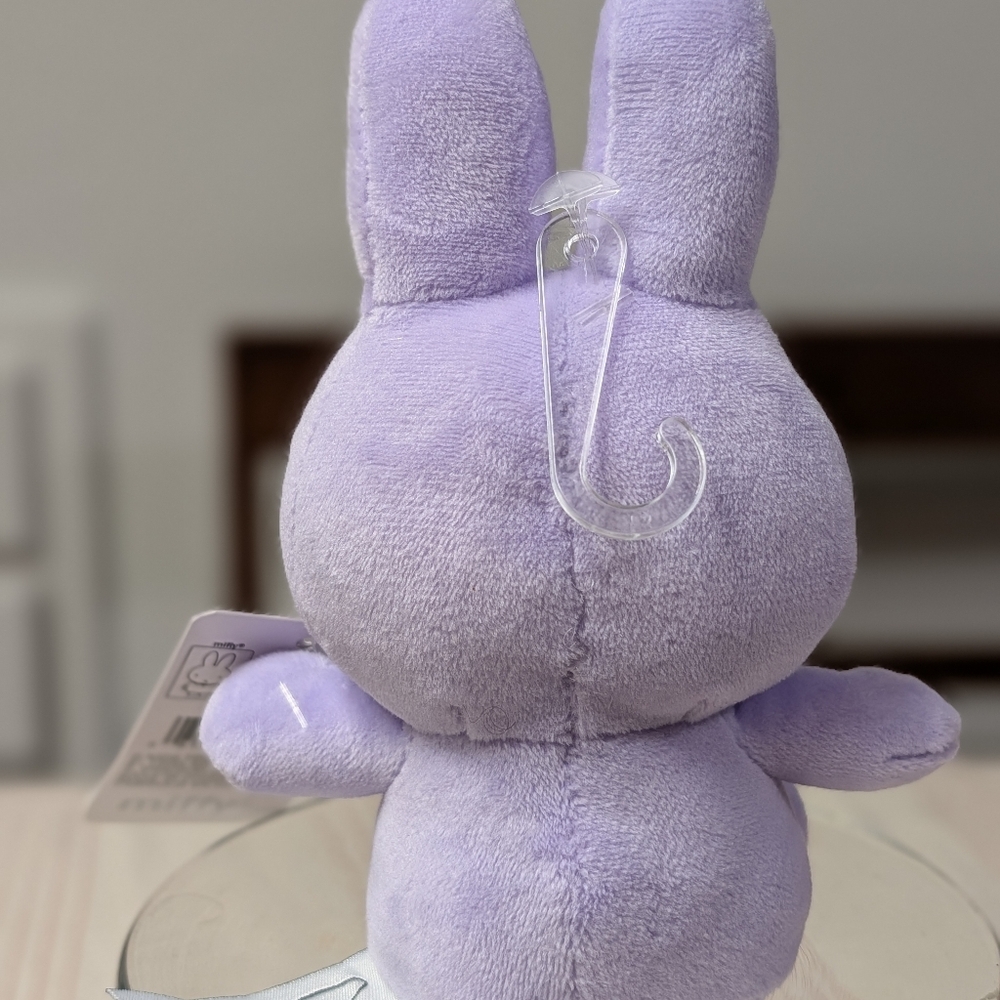 6 inches tall MIFFY lilac plush stuffed toy NEW with tags - Picture 3 of 10